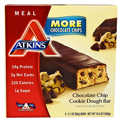 Atkins Barra Proteica Chocolate Chip Cookie Dough 5 Unidades miniatura 1