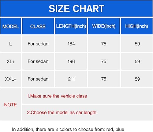 Miniatura 2 de Funda impermeable para automóvil para todo tipo de clima, 6 capas para exteriores, cubierta exterior completa, lluvia, sol, UV, nieve, con