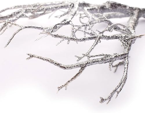 Miniatura 6 de Anderson's Decoración de boda artificial de manzanita con purpurina dorada, 47 pulgadas