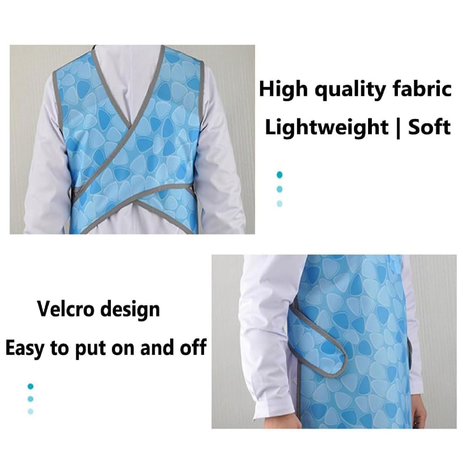 Gilet de Plomb Tablier en Plomb 0,5 mmpb, Tablier de Protection Contre Les Rayons X avec Collier thyroïdien et Capuchon en Plomb, Tablier en Plomb