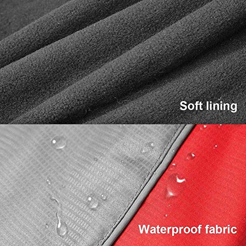 AxSpeed Hundebekleidung für Herbst und Winter, warm, gepolstert, wasserdichte Jacke (rot, M)