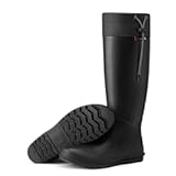 Womens Rubber Rain Boots Waterproof Packable Tall Garden Boots Lightweight Mud Boots