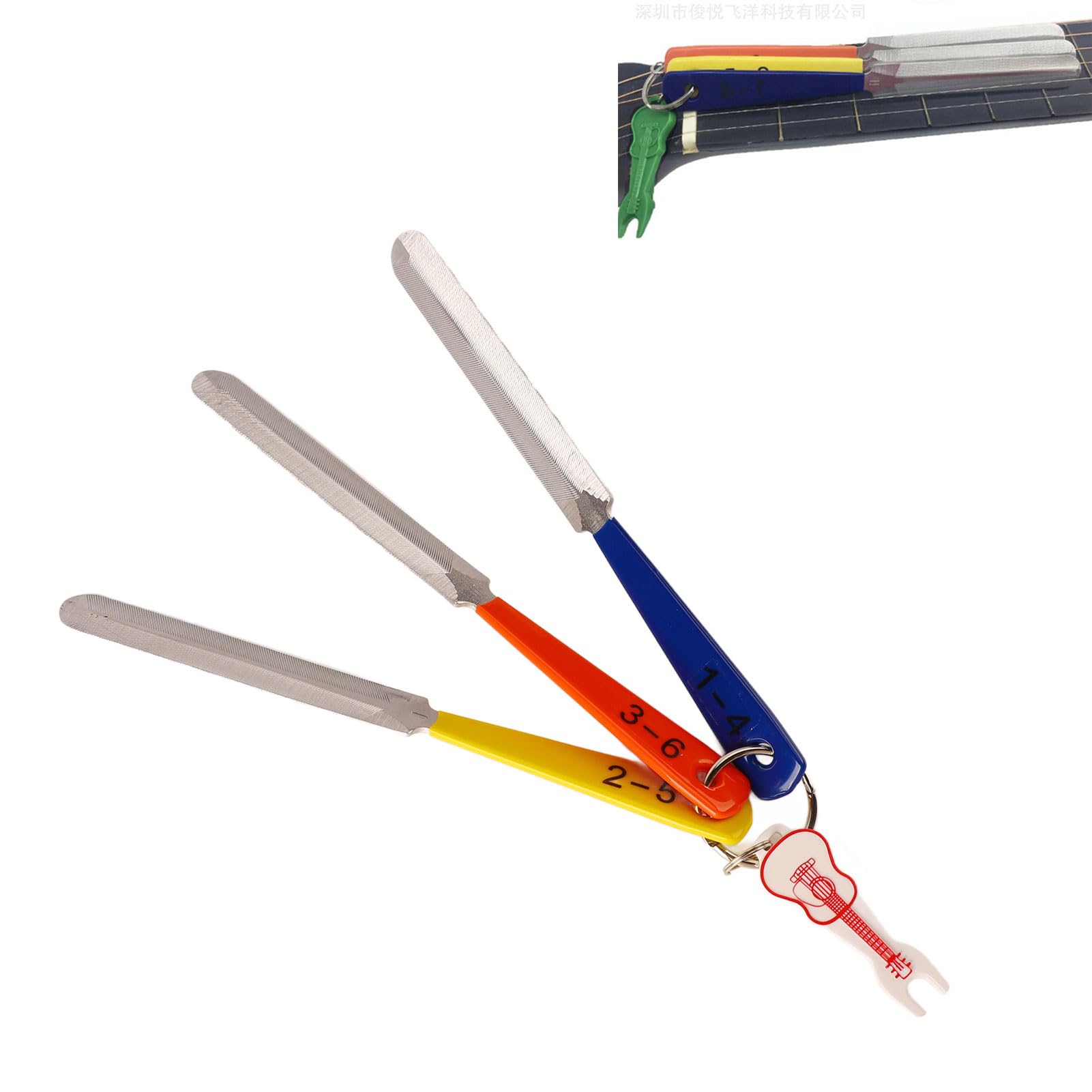 Lima per Capotasto per Chitarra, File per Incoronazione di Tasti in Acciaio Inossidabile Strumenti per Liutaio File per Chitarra Elettrica Strumento Portatile per la Regolazione