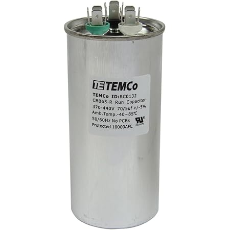 Amazon Com Onetrip Parts Usa Run Capacitor 70 5 Uf 70 5 Mfd 370 Vac 440 Vac 2 1 2 Inch Round Heavy Duty Home Improvement