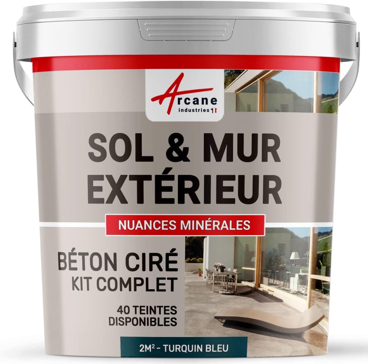 Outdoor Waxed Concrete Outdoor Kit for Floors, Walls, Patios, Balconies, Staircases