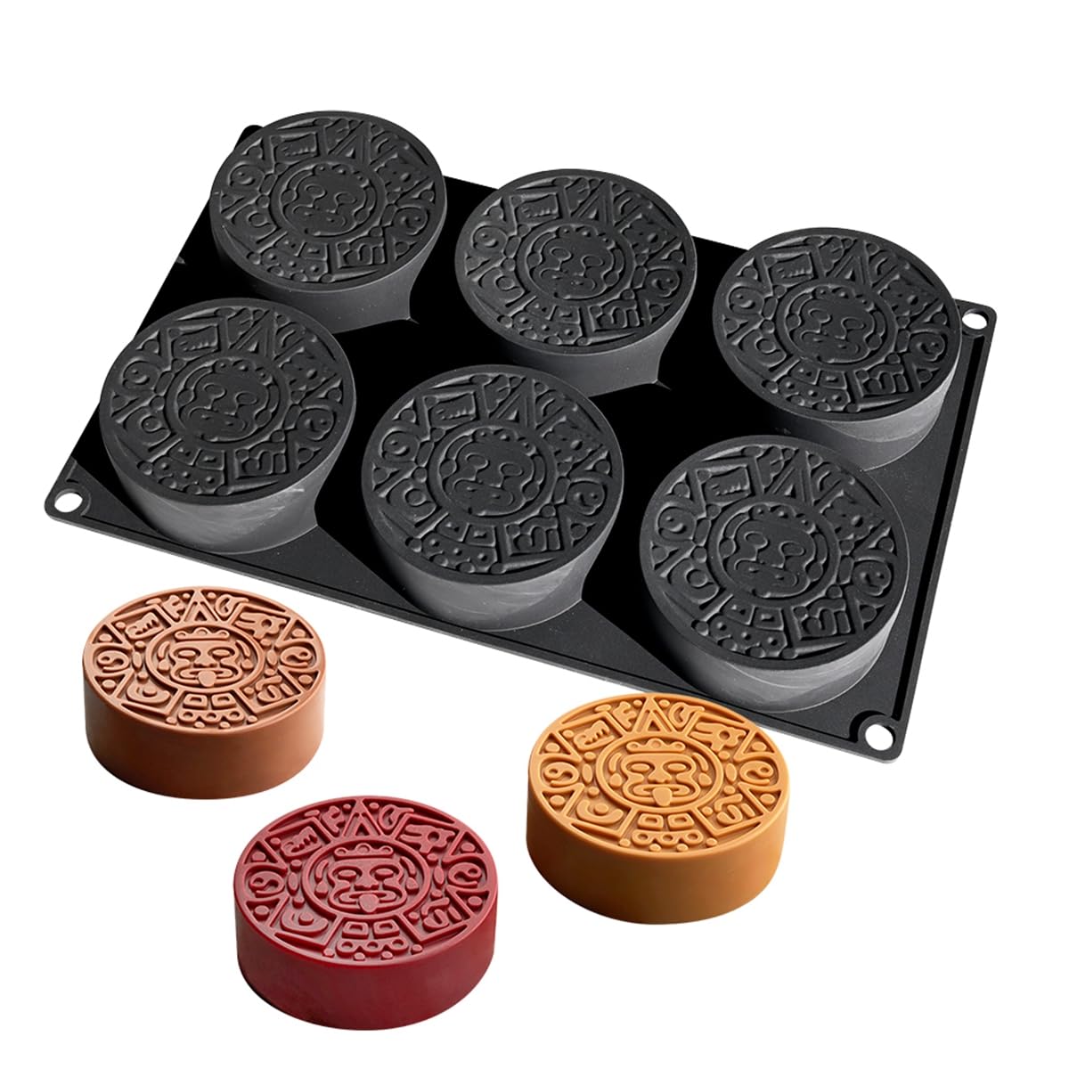 mostsom Moule en silicone 3D cylindrique 6 cavités pour chocolat, mousse, gelée, pudding, dessert (B_ cylindre)