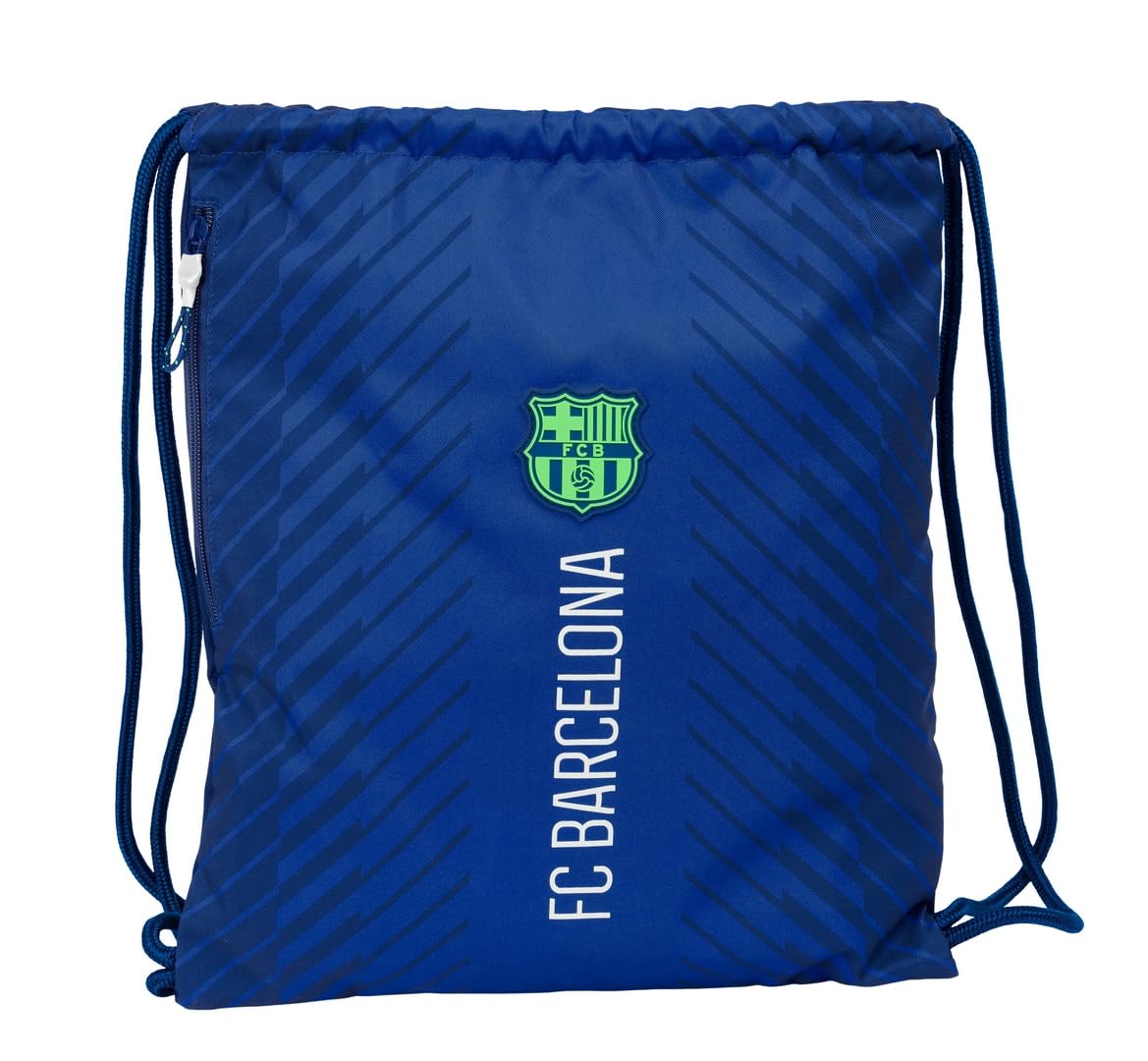 Safta F.C. BARCELONA NAVY BLUE - Plecak sportowy do noszenia na sznurówki, plecak, idealny dla dzieci w różnym wieku, wygodny i wszechstronny, jakość i wytrzymałość, 35 x 45 cm, Granatowy, M, Casual