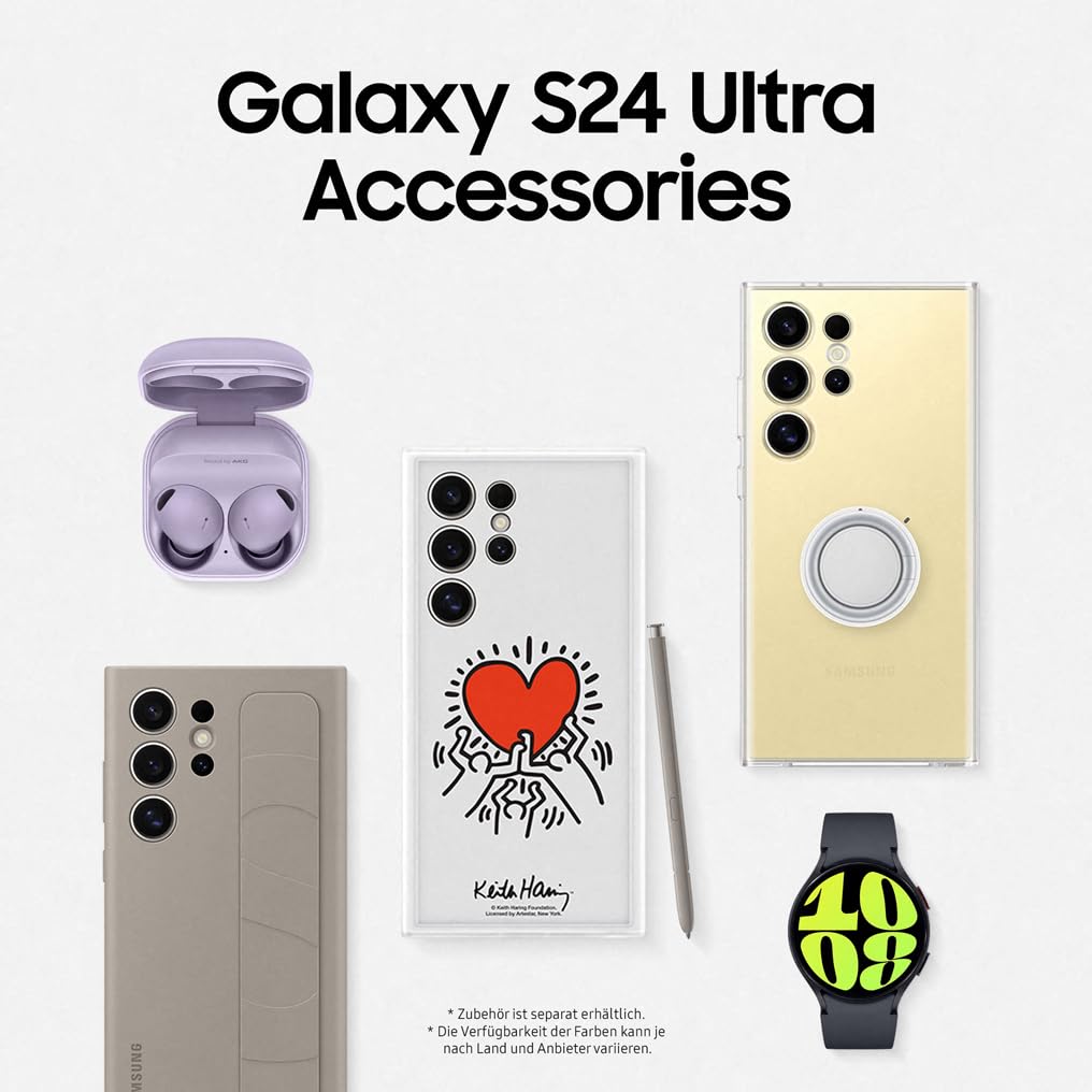 Samsung Galaxy S24 Ultra AI Smartphone, Android-Handy ohne Vertrag, 12GB RAM/256GB Speicher, 200-MP-Kamera, S Pen, Lange Akkulaufzeit, Titanium Black, 3 Jahre Herstellergarantie