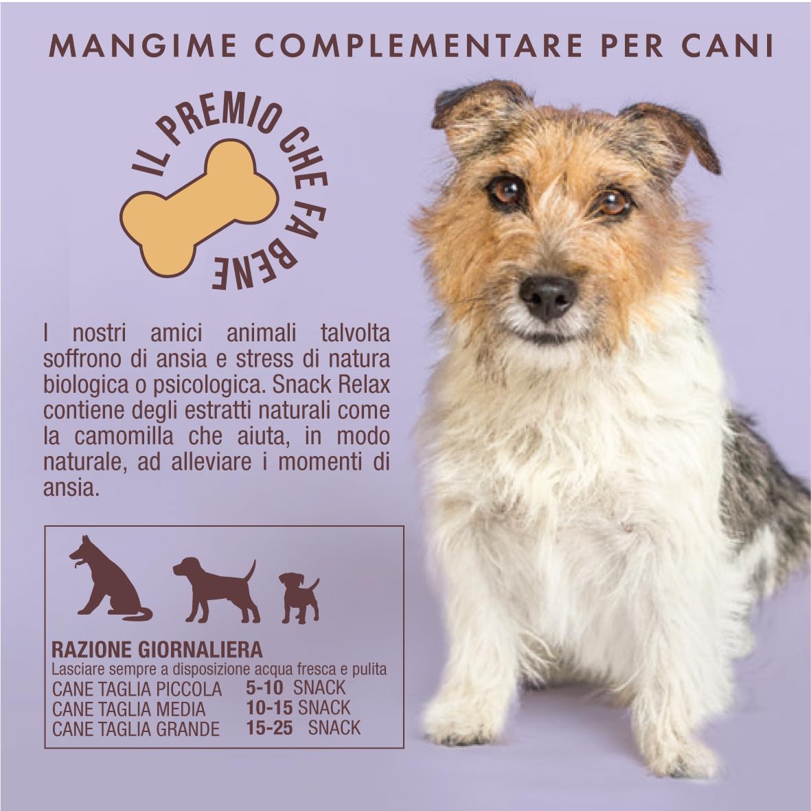 Marty & Co - Relax Snack - Biscotti - per Rilassare Il Cane e Gatto Sotto Stress - Con Camomilla, Lavanda, Probiotici, Nucleotidi, Vitamine e Minerali - Grain Free - gr 80