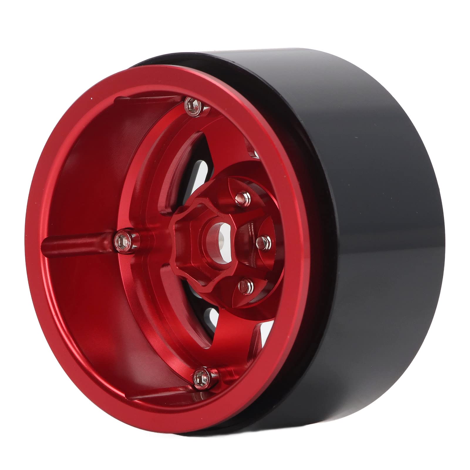 Piasta koła samochodu RC Stop aluminium do osi samochodu gąsienicowego 1/10 SCX10 (Czerwony)