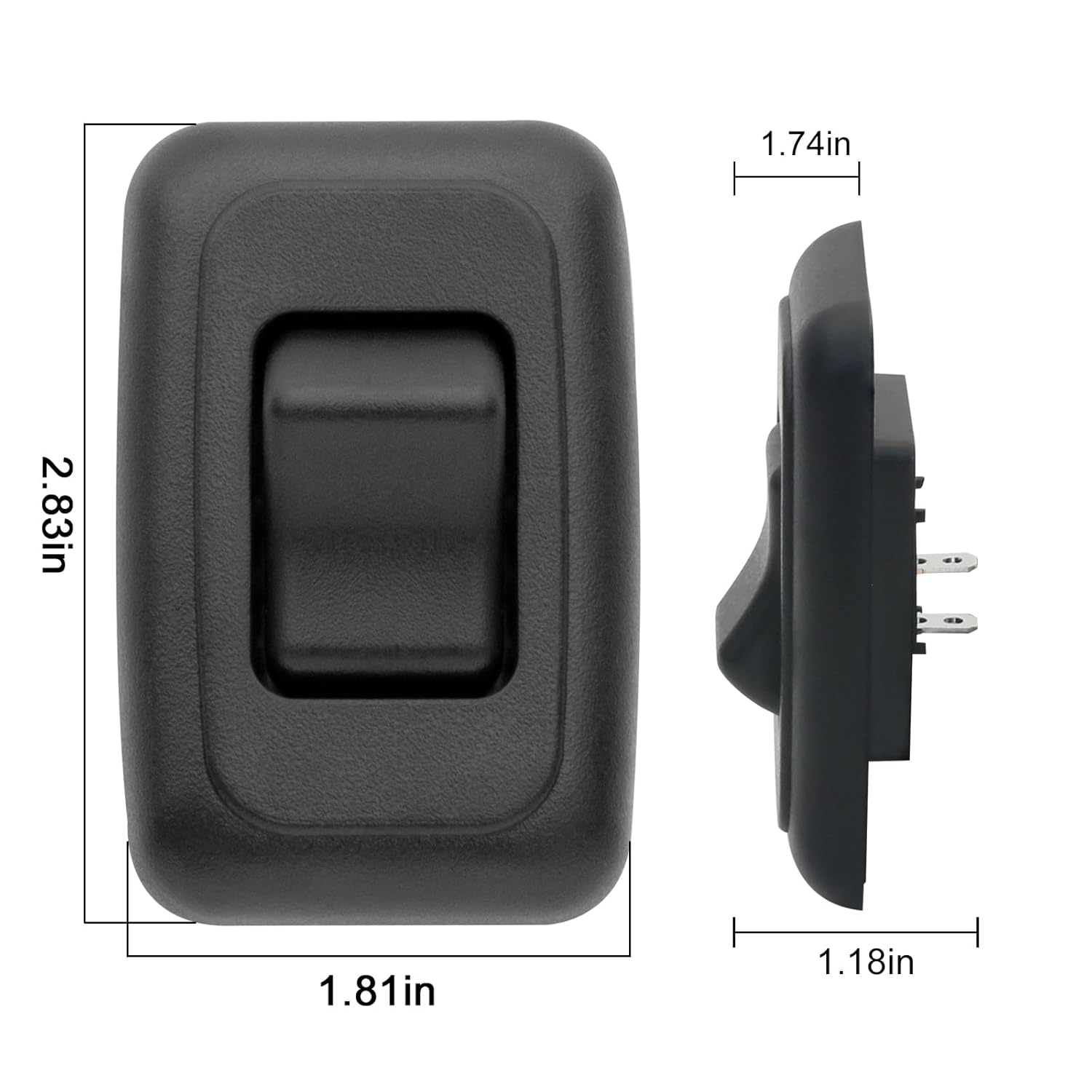 Single SPST On-Off Switch with Bezel, Technology Components 12V Light Switch for RV, Camper, Trailer