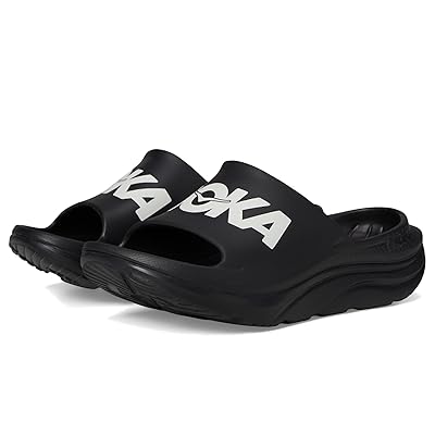 Hoka Ora Athletic Slide Shoes Black/White