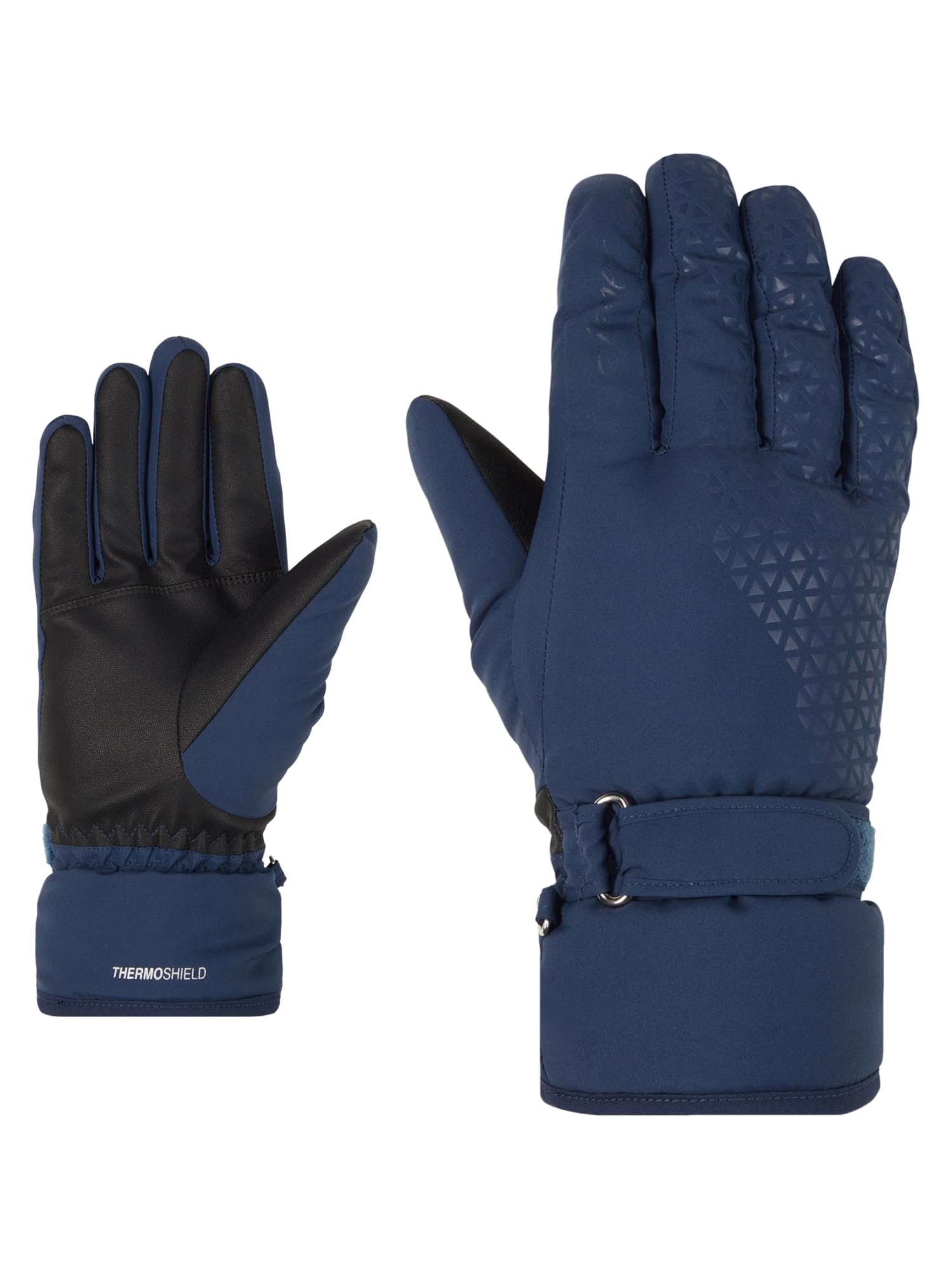 Ziener Women's KISAR Ski Gloves/Winter Sports | Waterproof, PFC Free, Dark Navy, 6.5