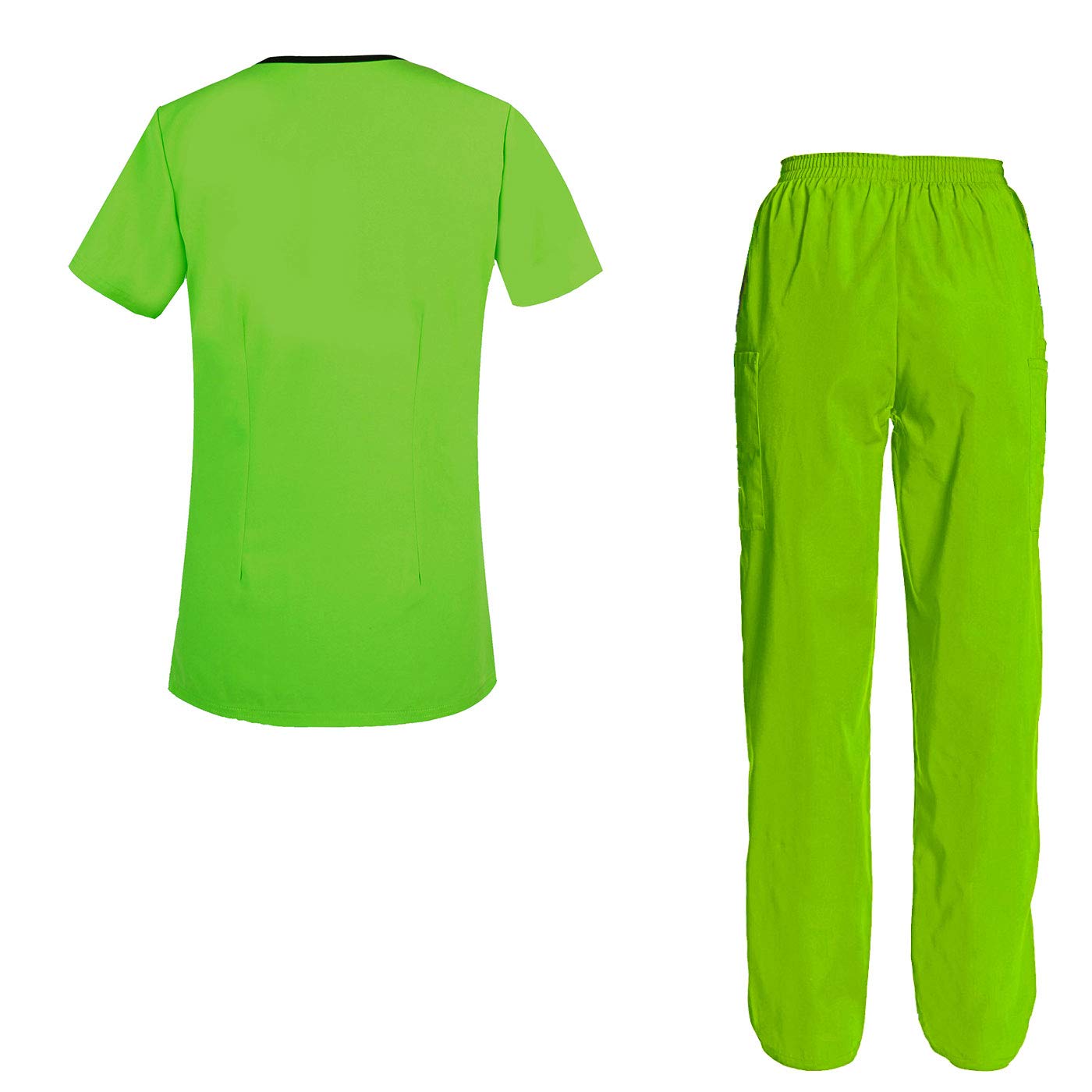Women's Scrubs Set Scrub Top and Pants Scrubs Set Apple Green