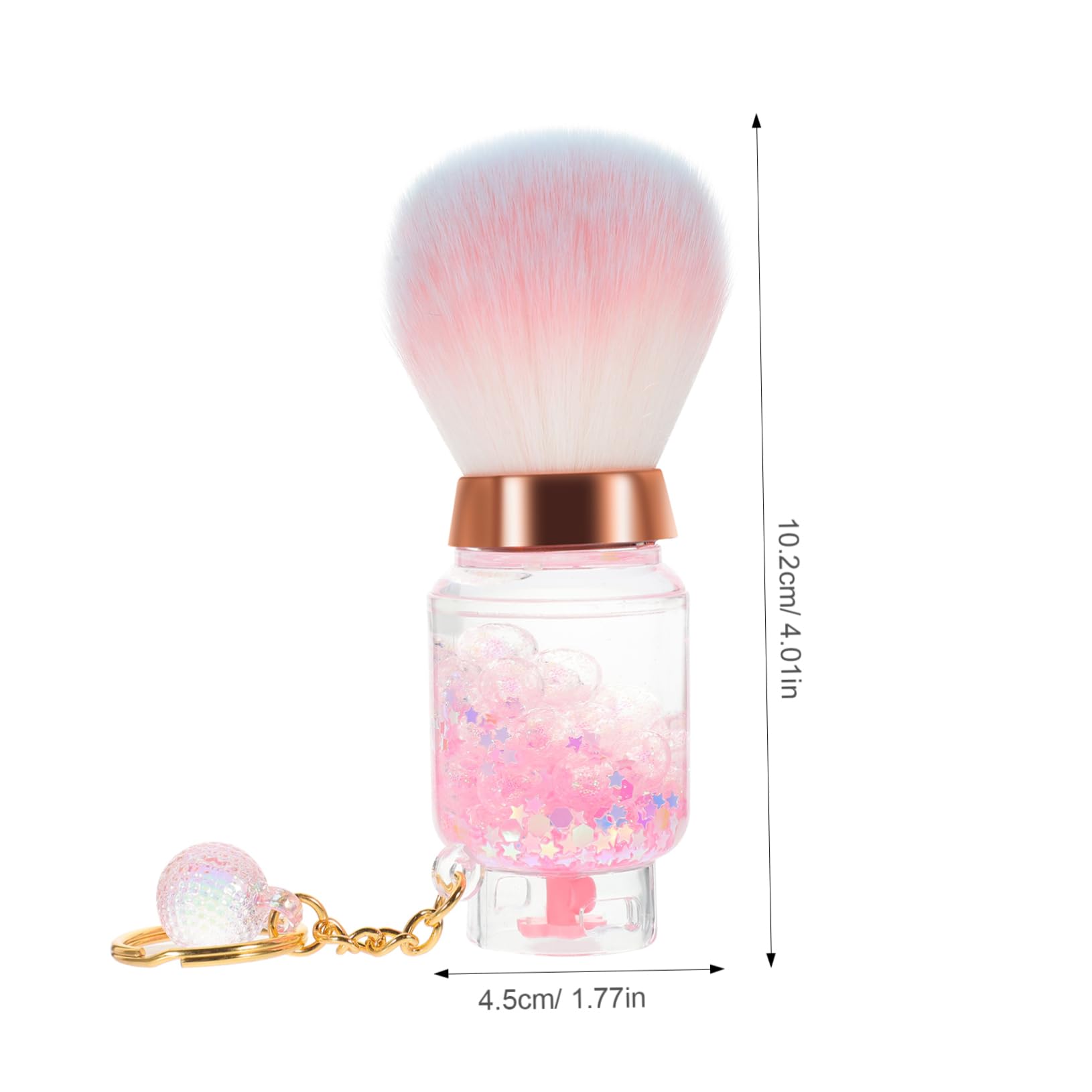 FOMIYES Blush Brush Key Ring Portable Travel Makeup Brush Soft Bristles Multifunctional Powder Tool