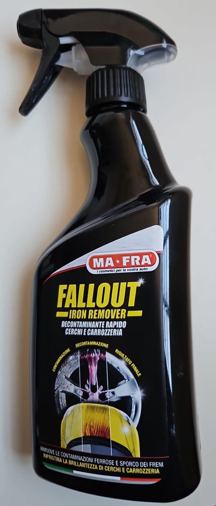 MAFRA Fallout DECONTAMINANTE Cura Cerchi Cerchioni + MAFRA Pennello Pulizia Detailing Red 35 MM + Spazzola Pulizia Cerchi