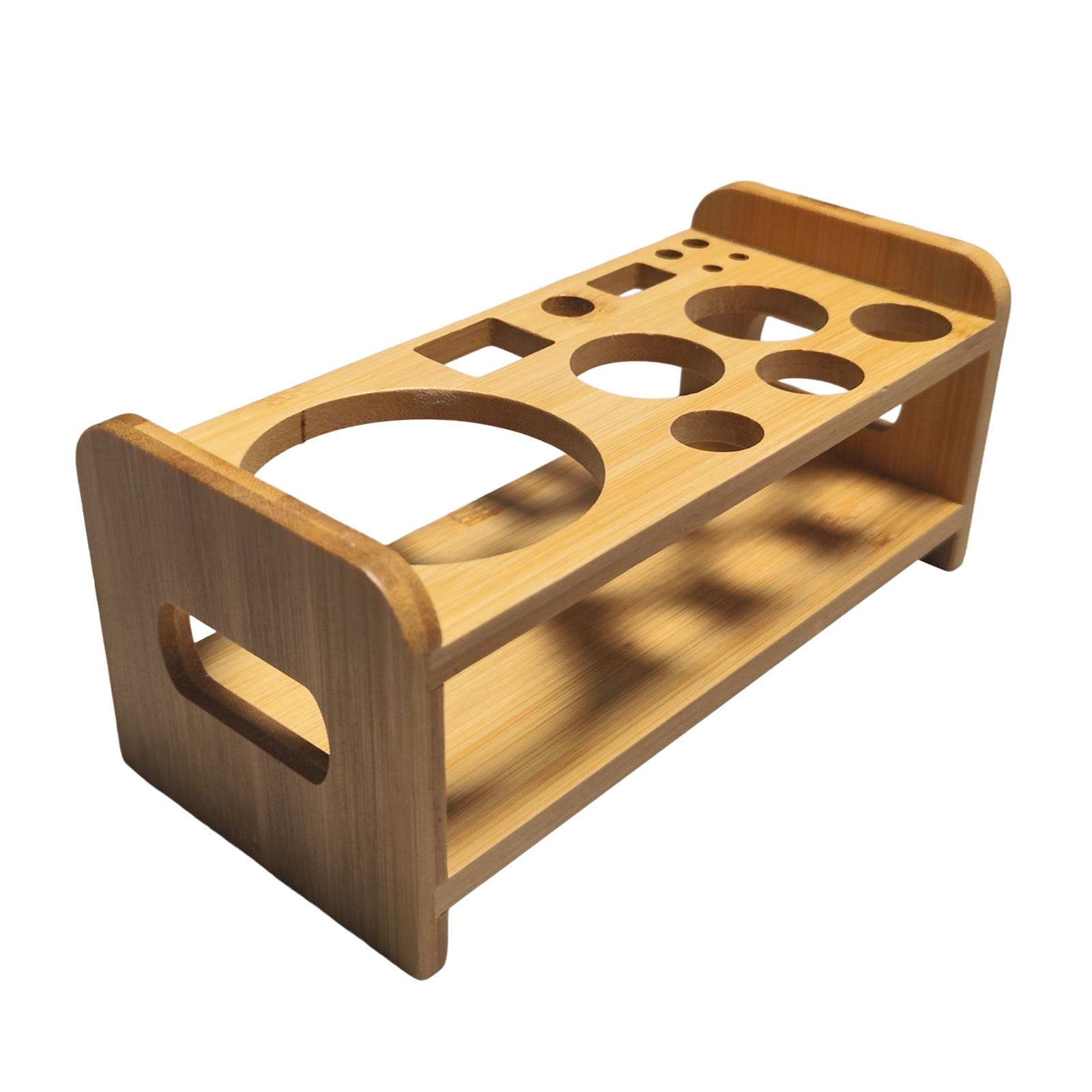 Fenteer Cocktail Shaker Wooden Rack Bamboo Shake Rack Bar Bottle Rack Wedding Display Sta…