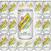 Schweppes Diet Ginger Ale, 7.5 Fl Oz Mini Can Pack of 18, Total of 135 Oz