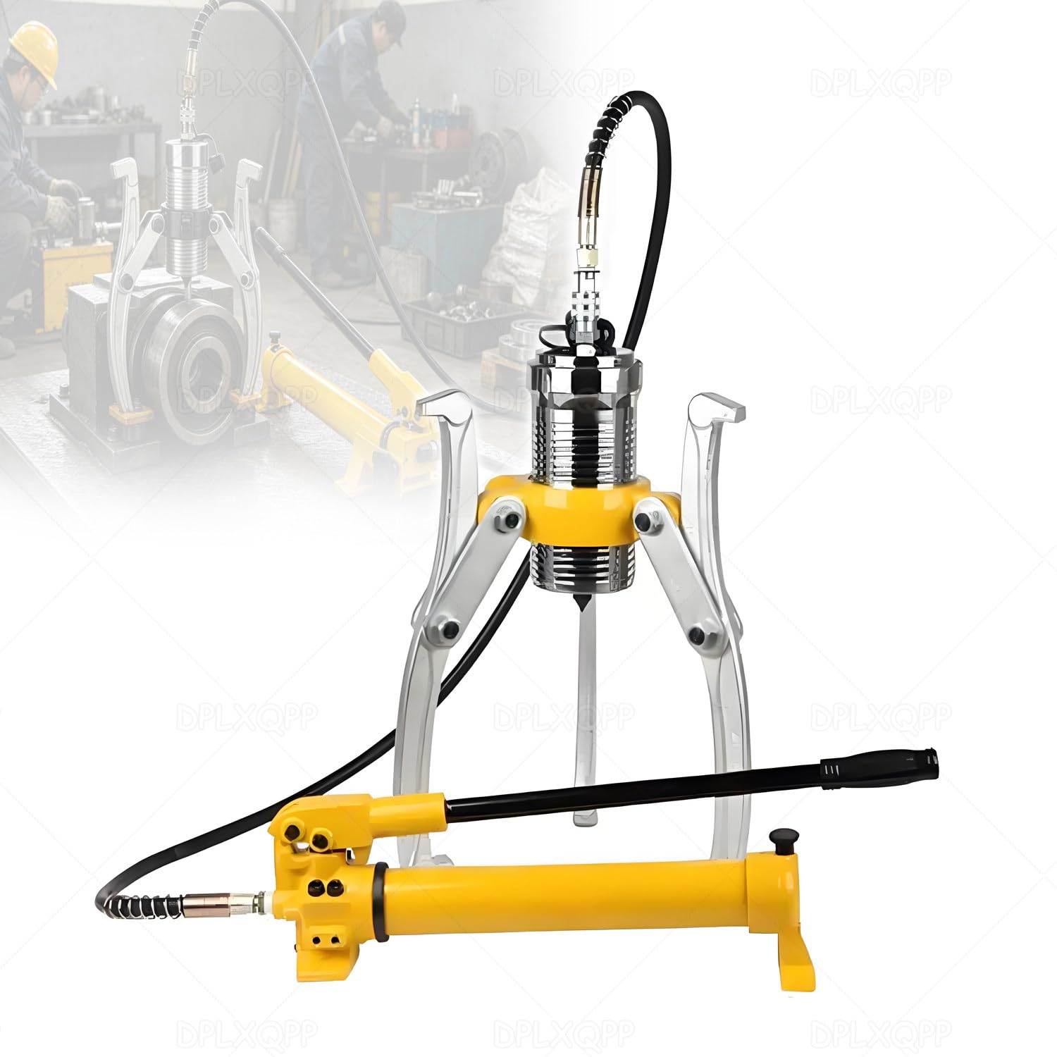 DPLXQPP Split Type Hydraulic Gear Puller,2 Jaw 3 Jaw Combo Bearing Puller Set with Manual Pump & Long Hose,Separate Hydraulic Puller for Bearing Gear Hub Removal,5t to 50t Available 30T+CP700HandPump