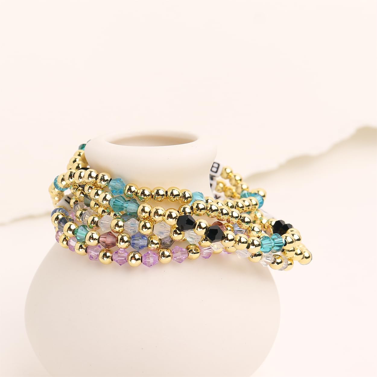 Gold beaded Pearl Heart Bracelets for Women, Cute Handmade Stackable Boho Beads Ball Friendship stretch Bracelet Summer Beach Jewelry Gift - Image 3