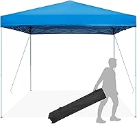 Vista 9 de F2C Tienda de campaña desplegable de 10 x 10 pies, plegable, ajustable, impermeable, protección solar, con bolsa de transporte con ruedas