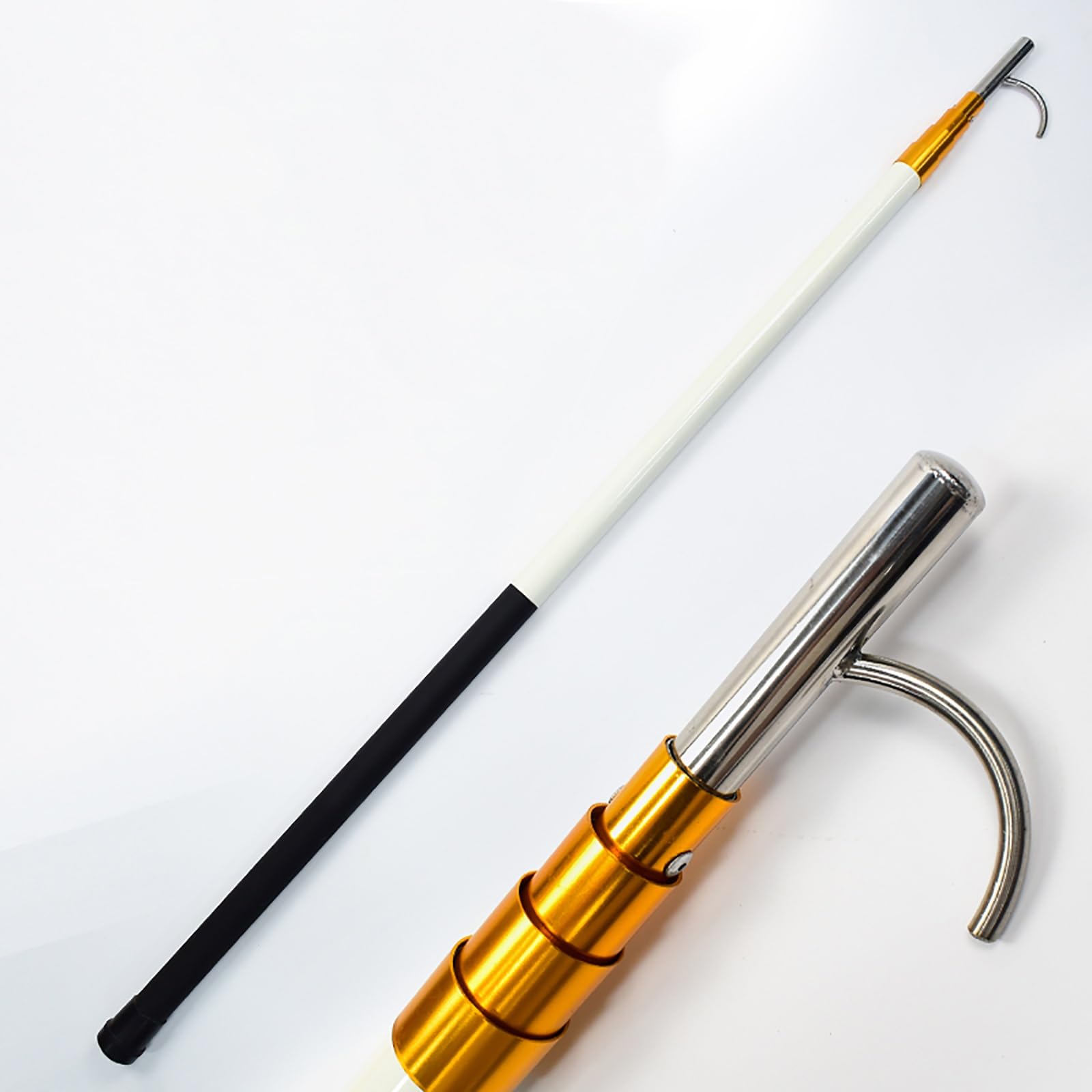 JKJZSALJ Rescue Pool Pole,Pool Safety Rescue Hook With 20Ft Telescopic Pole-Multi-Use Safety Equipment For Playgrounds, Water Parks, And Swim Clubs,White,5m/16ft