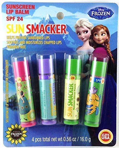 Disney Frozen Sun Smacker SPF 24 Sunscreen Lip Balm 4-pc set