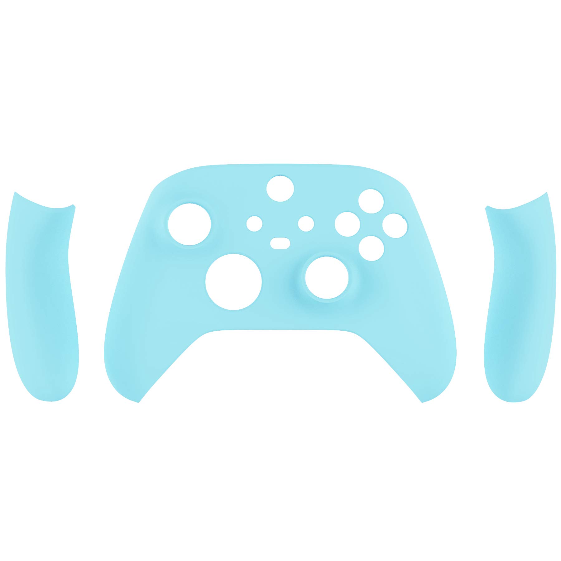 eXtremeRate Cover Joystick Custodia Copertura Frontale con Impugnatura Grip Pannello DIY Ricambio per Xbox Series X S Controller Model 1914-Celeste