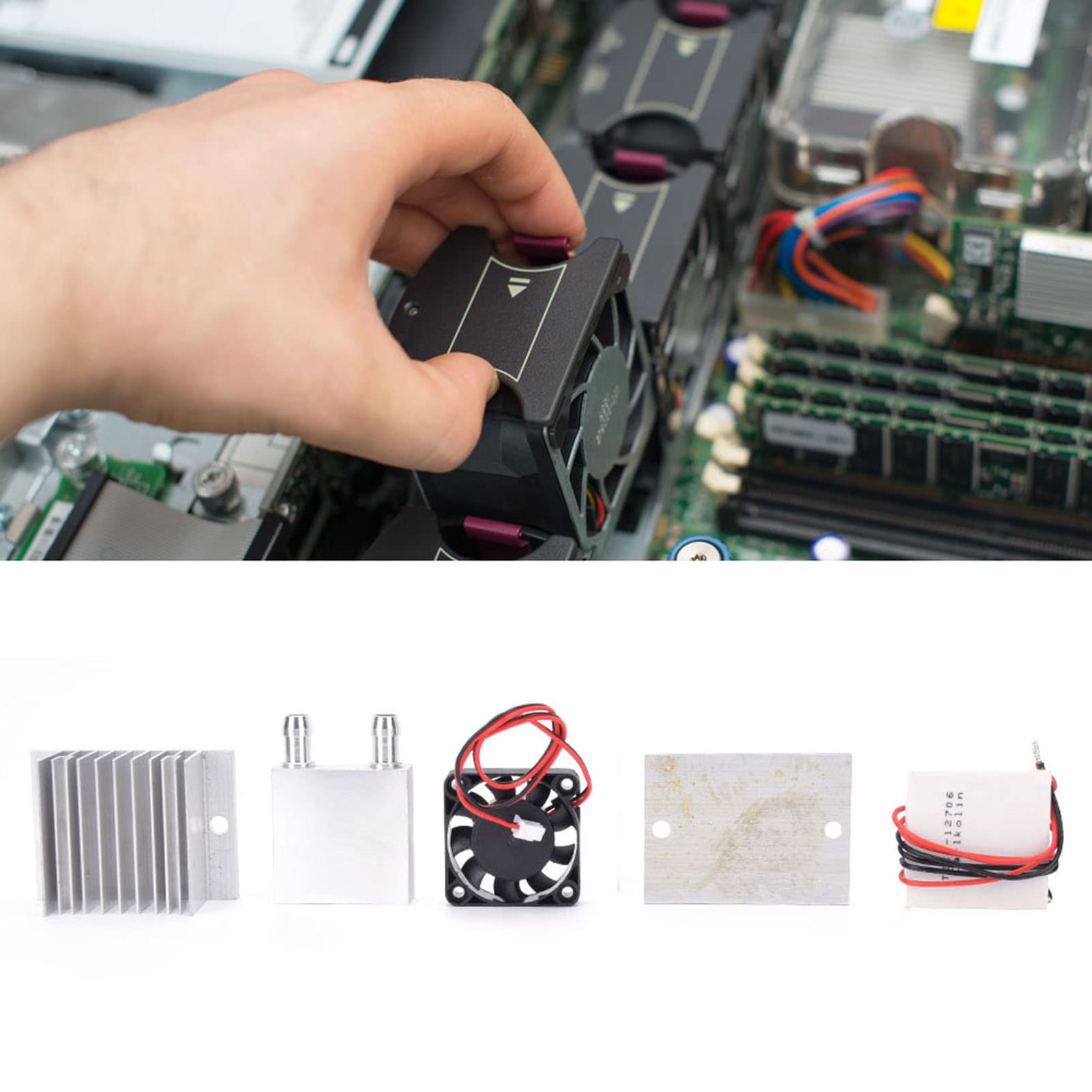 KIMISS Kit Module Peltier Module Peltier 12 V Tec1‑12706 Dissipateur de Chaleur Module de Refroidissement Électrique Thermique 70 W Kit de Système de Refroidissement Plaque Froide à