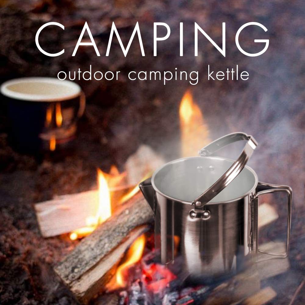 chihee outdoor cooking kettle Chihee Camping Kettle Stainless Steel Outdoor Cooking Kettle 1.2L  Lightweight Compact Camping Pot Teakettle Hiking Backpacking Picnic :  Amazon.sg: Sporting Goods