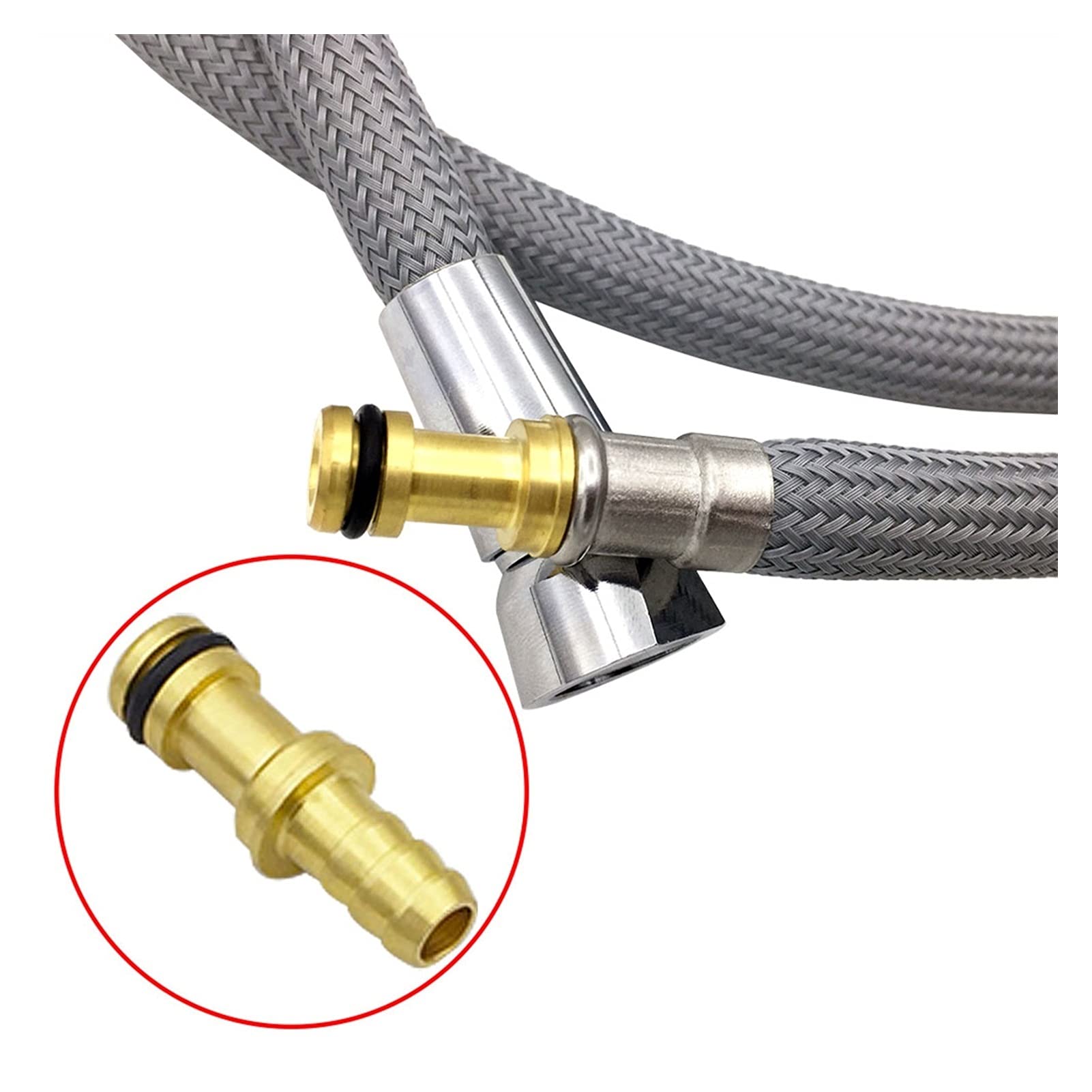 Tuyaux de plomberie, tuyau de chauffe-eau, tuyau de douche flexible, nylon adapté aux accessoires de remplacement de robinet de cuisine, pulvérisateur d'évier, tuyau flexible rétractable for pommeau d