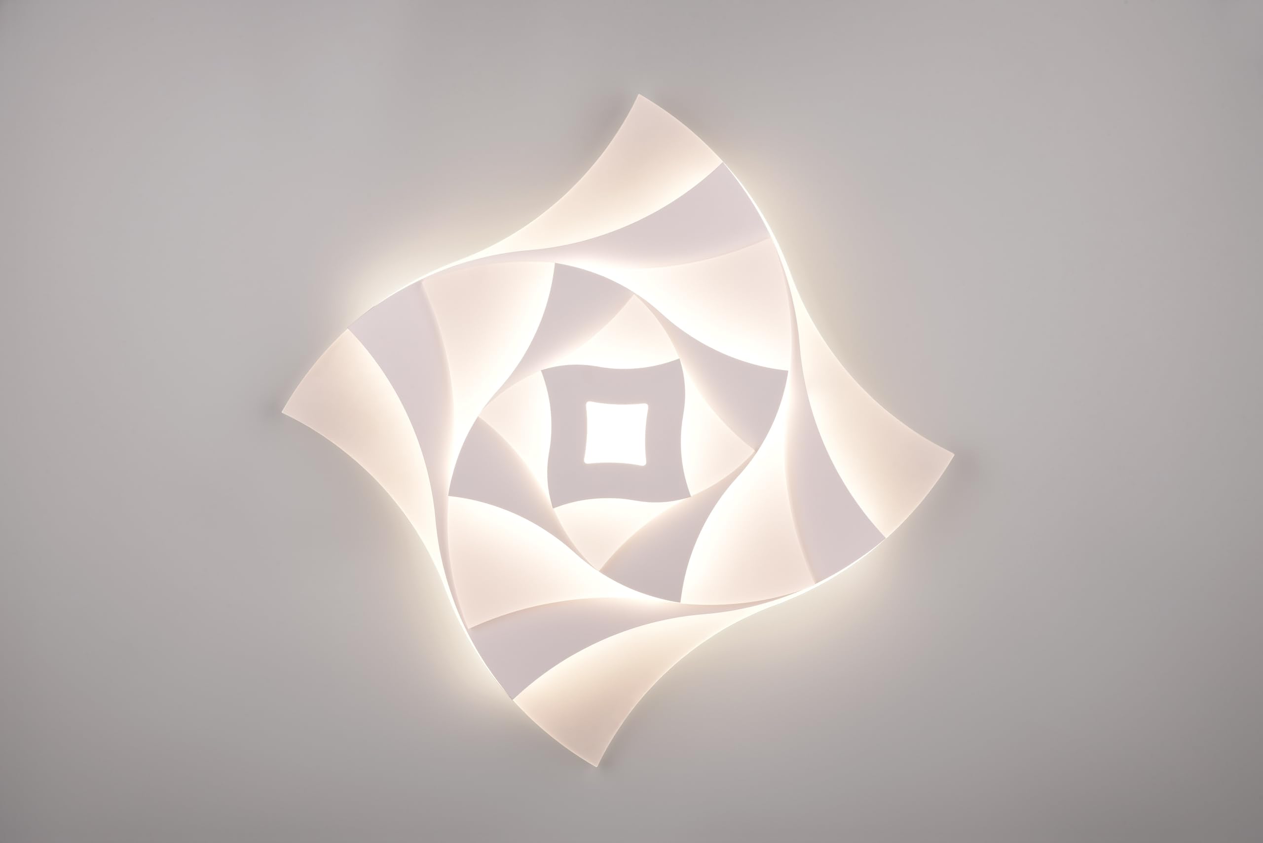 Trio Leuchten LED Deckenleuchte Akita 647110131, Metall Weiß matt, Acryl, inkl. 56 Watt LED, Fernbedienung, Dimmbar, Farbwechsel |