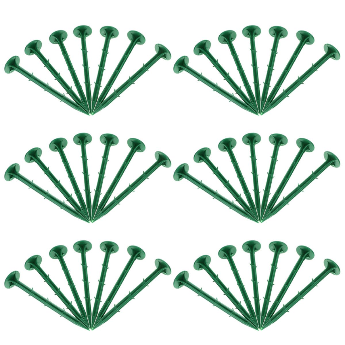 150 Picchetti da Terra in Plastica Verdi 11 CM Chiodi da Giardino per Esterni Ancoraggi per Tessuto Paesaggistico e Prato Artificiale Picchetti da Fissaggio per Teli e Reti da