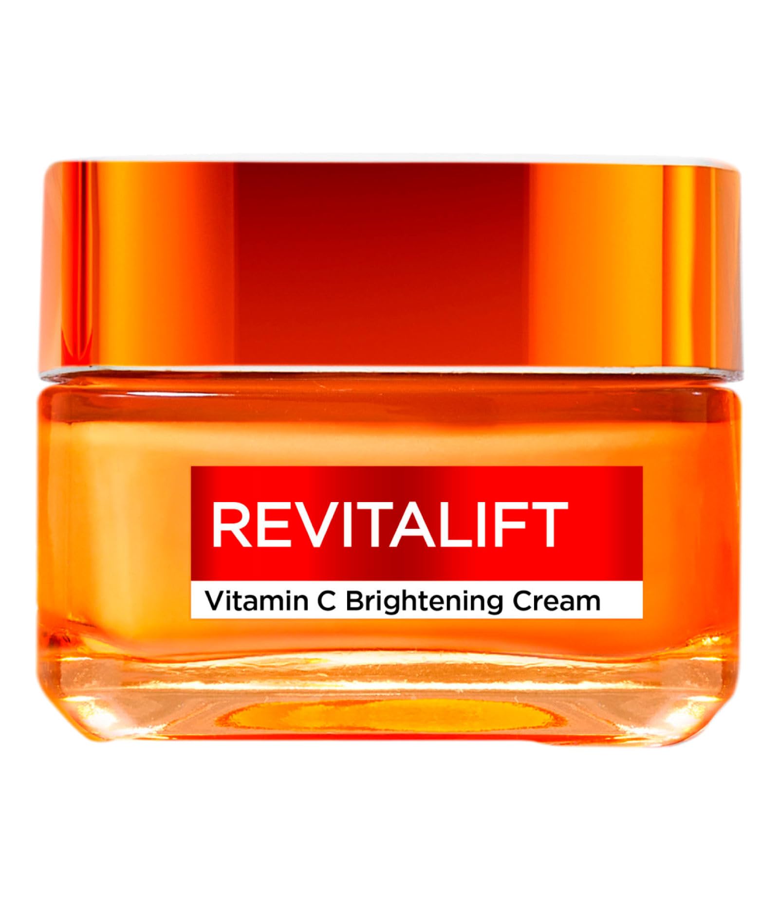 L'Oréal Paris Crema Viso Illuminante, Adatta a Pelli Sensibili, Azione Levigante e Uniformante, Pelle Morbida e Elastica, Con Vitamina C + Acido Salicilico, Revitalift, 50 ml
