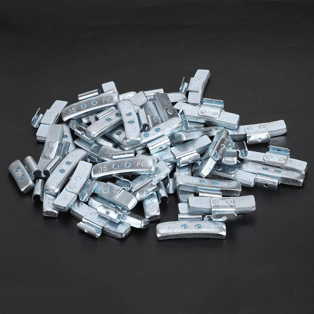 Wyważenie koła, 50 szt. 35g/1,23 uncji Wciskany stop aluminium w stylu P Wyważarka do kół Części do naprawy opon Wagi do wyważania kół w stylu P (ze szczypcami do wyważania)