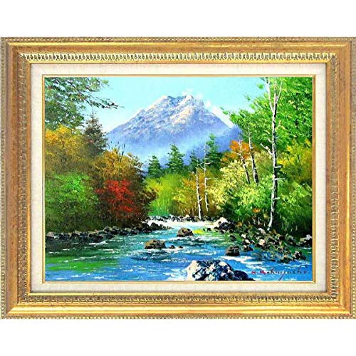 Amazon.co.jp: 小林幸三『焼岳 受注制作』油彩画 風景画 自然 山岳 