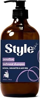 Style It Natural Oatmeal Shampoo for Sensitive Dogs, 500ml - All Natural Ingredients, Deodorising, Oatmeal, Shea Butter & ...