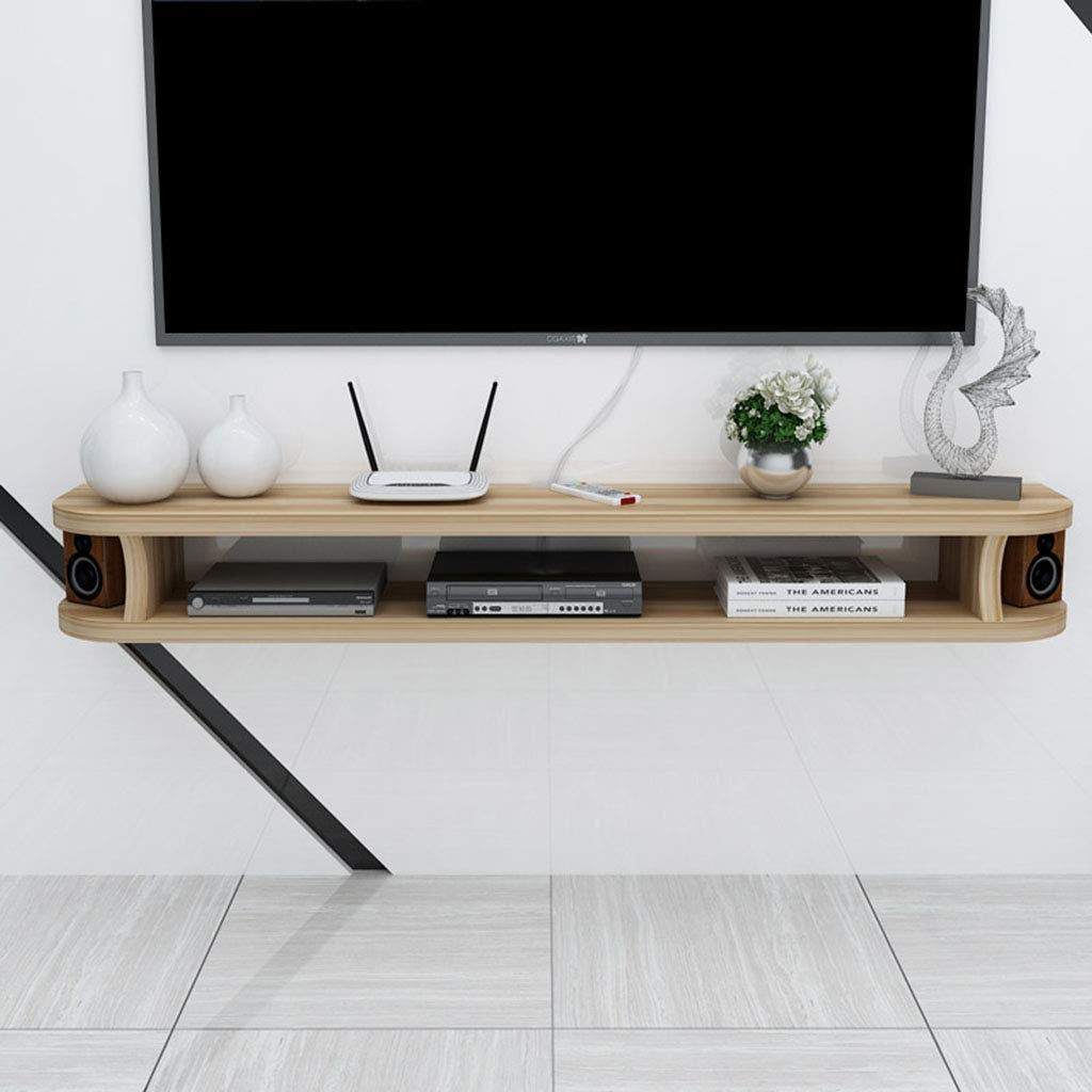 Console multimediale da Parete per Lettore Dvd Blu-Ray, Supporto TV, decoder TV satellitare, decoder Via Cavo, unità TV, mensola per Montaggio a Parete con Telaio Mobile (Colore: b