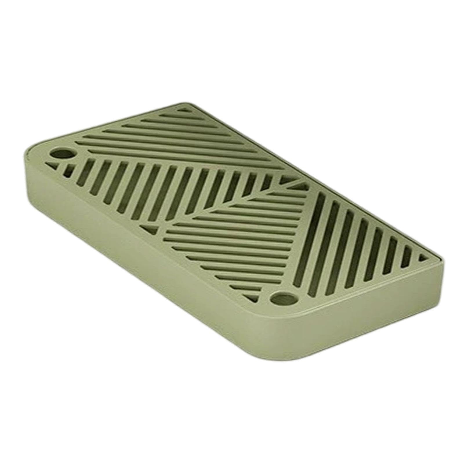 Alfombrilla para arenero de gatos de doble capa lavable color verde