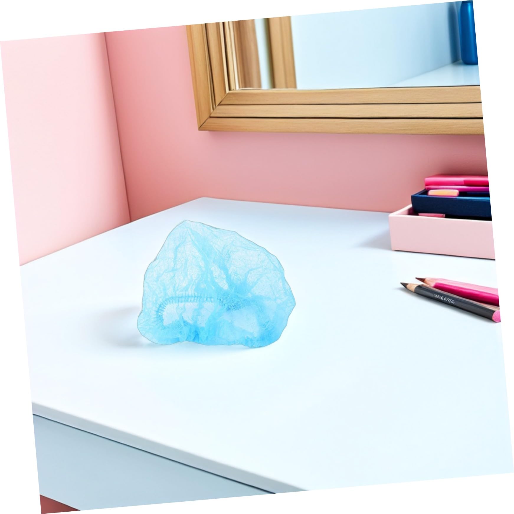 20 pezzi Cuffie Monouso Blu in Non Elastiche Copricapo Traspirante per Pulizia Make-up e Uso Ospedaliero Confezione Pratica