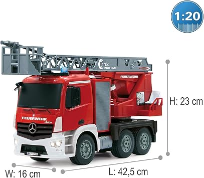 Jamara 404960 2.4 GHz 1:20 Scale Fire Fighter Mercedes Benz Antos Utility Vehicle Toy