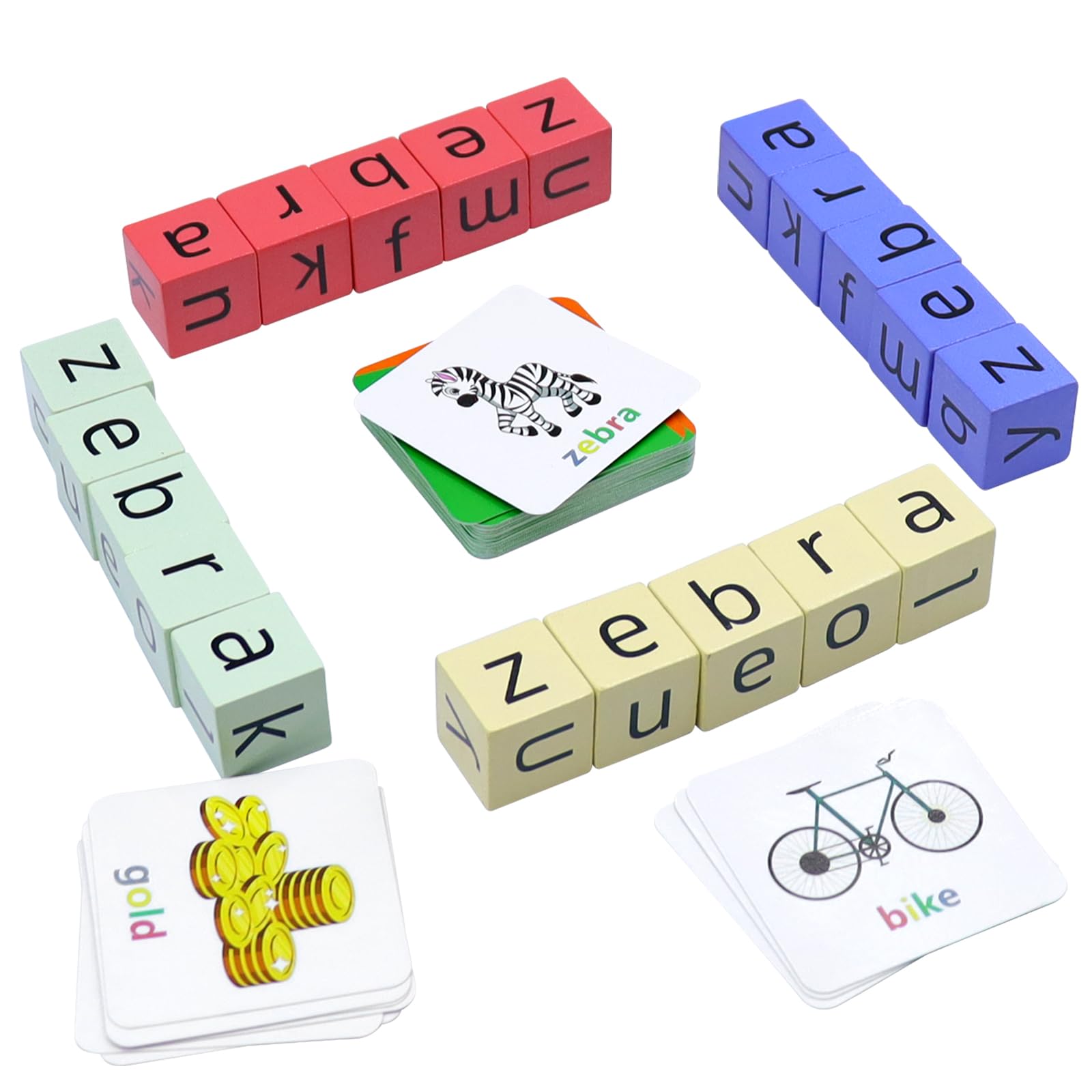 Juego De Ortografía Alfabeto Montessori – Tarjetas Flash Y Letras De Madera Para Niños, Mayúsculas Y Minúsculas, Fomenta La Lectura Y Escritura, Regalo Educativo Para Niños Y Niñas De 3+ Años
