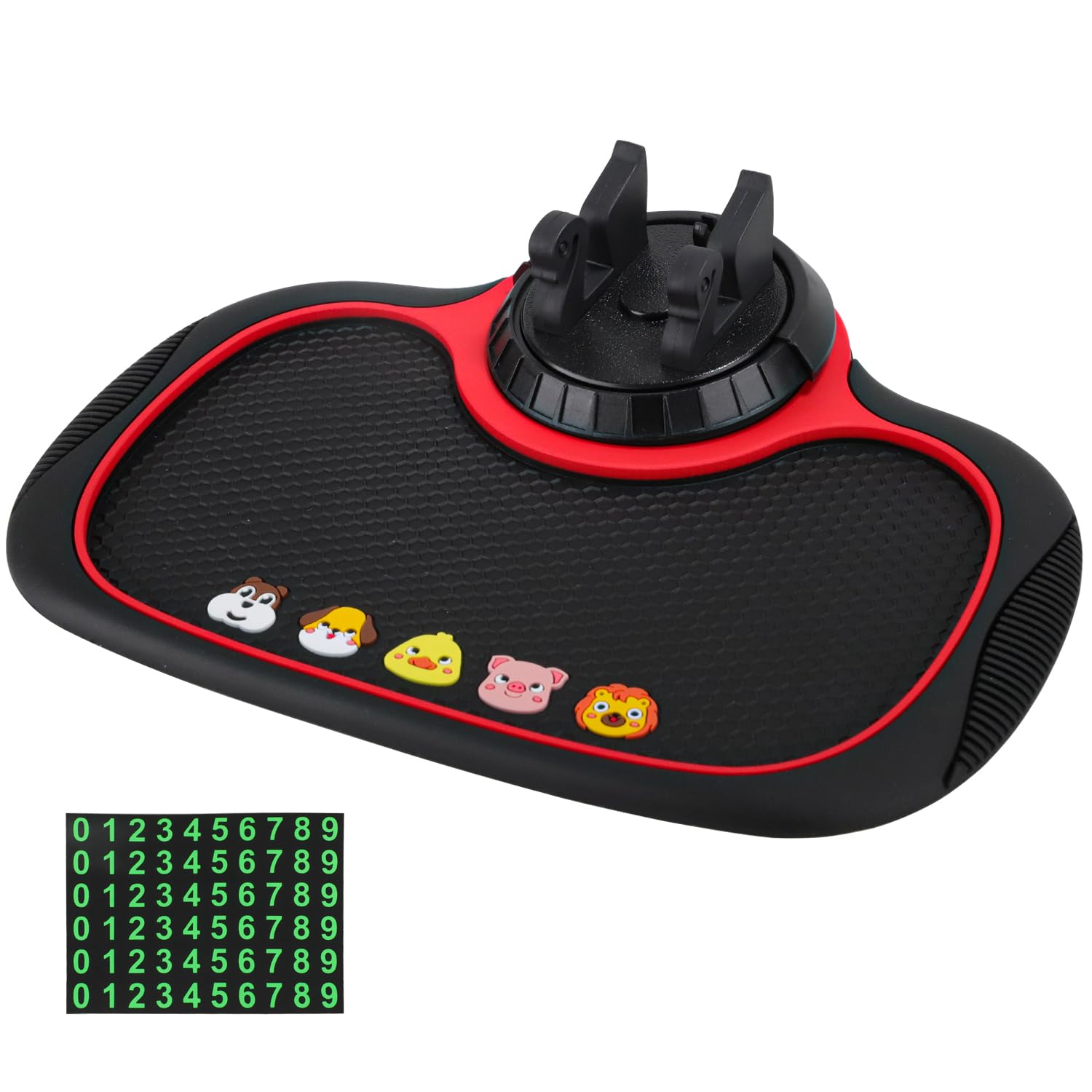 Delsen Tapis Antidérapant Voiture 3 En 1 Tapis Téléphone Voiture