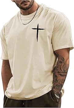 BEAUDRM Men's Casual Zip-Up Collar Shirt - Short Sleeve Graphic T-Shirt, Breathable Fabric, For Streetwear & Daily Wear