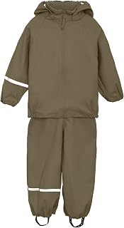 CeLaVi Kids Waterproof Eco Friendly Rain, Mud, Snow Suit - Detachable Hood, Reflective Stripes for Boys/Girls