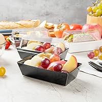 Vista 8 de Restaurantware Matsuri Vision - Bandejas de sushi de 4.7 x 2.5 x 1.4 pulgadas, 100 cajas de embalaje de sushi a prueba de grasa, tapas que se venden