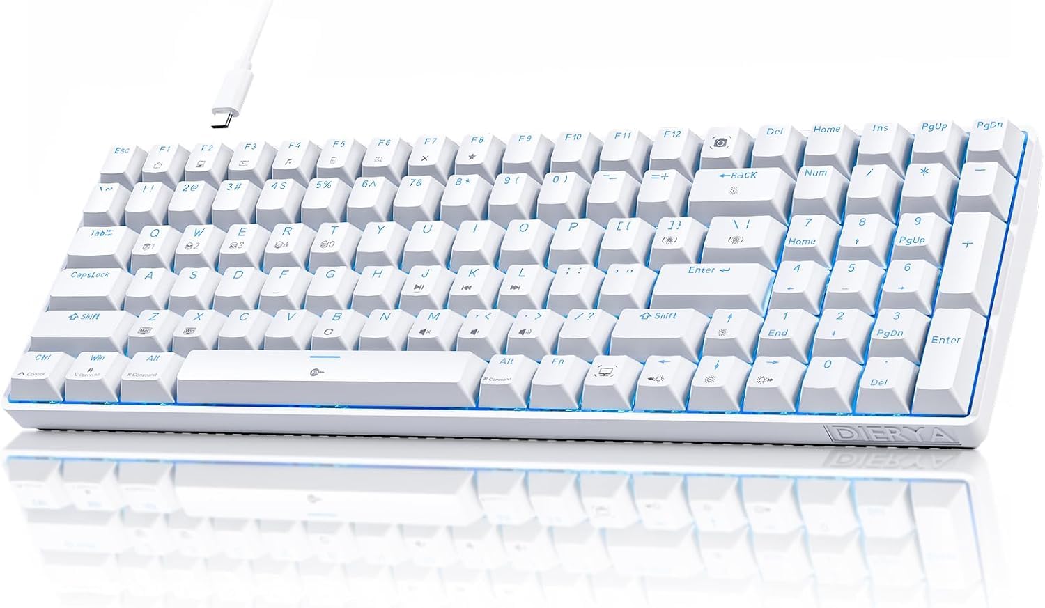 Amazon.com: DIERYA DK98SE Gaming Keyboard,98 Keys Mechanica