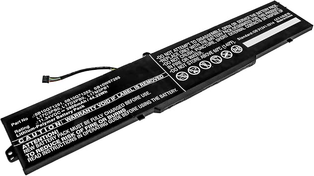 Replacement Battery for Lenovo 5B10Q71251,5B10Q71252,5B10Q71254,5B10W67266,5B10W67313,928QA221H,L17C3PB0,L17D3PB0,L17M3PB1,SB10W67265,3900mAh