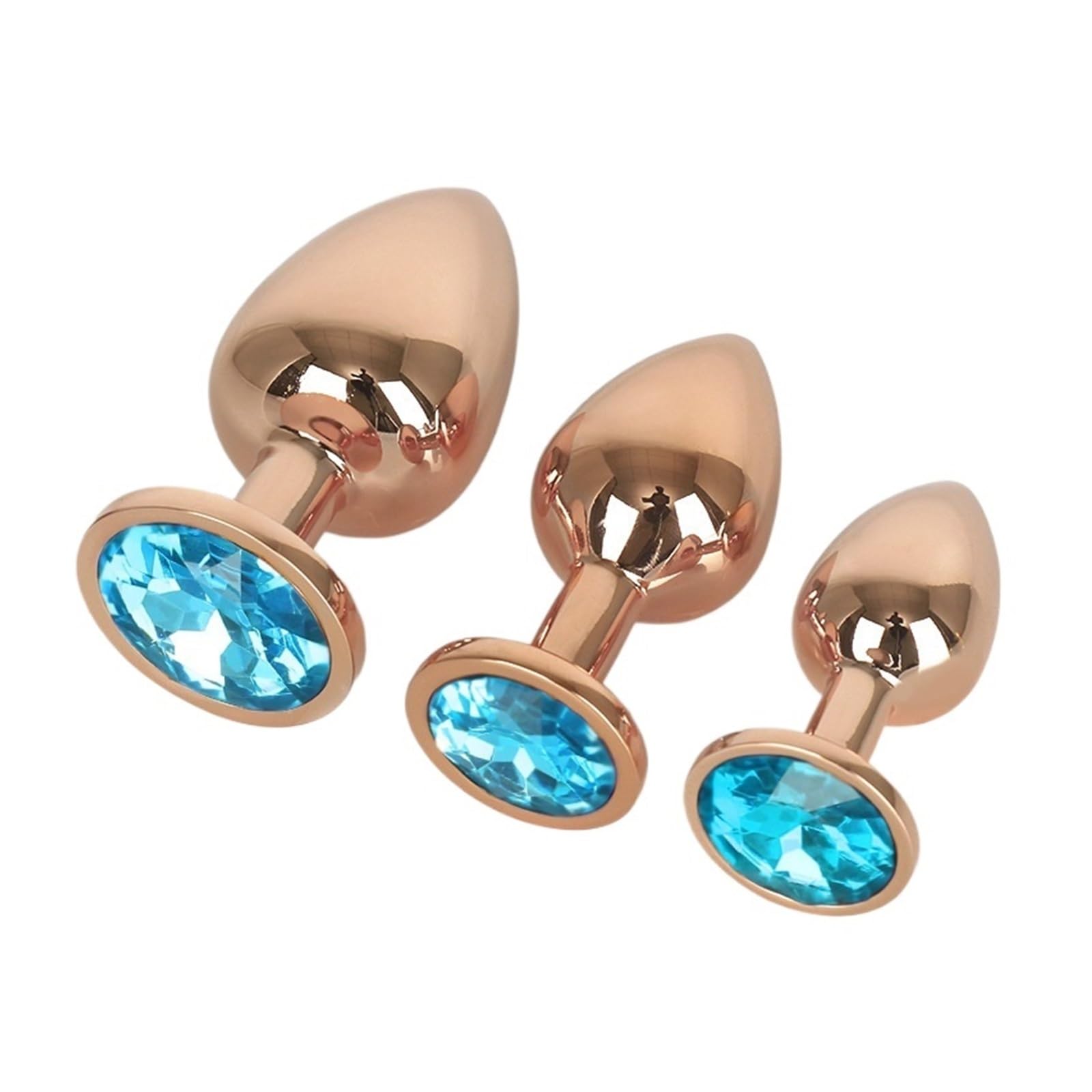 Massagestab-Set Roségold 3-teilig Aluminium Akupunkturpunkt Stimulator