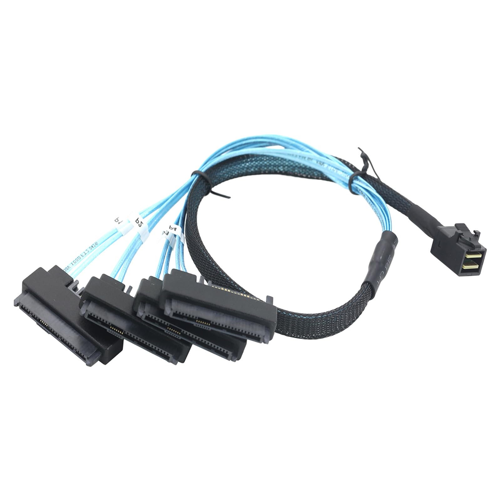 Kabel SFF-8643 na 4-kanałowy 29-pinowy SFF8482 12 Gb/s z kontrolerem złącza zasilania 15-pinowy do dysku twardego serwera
